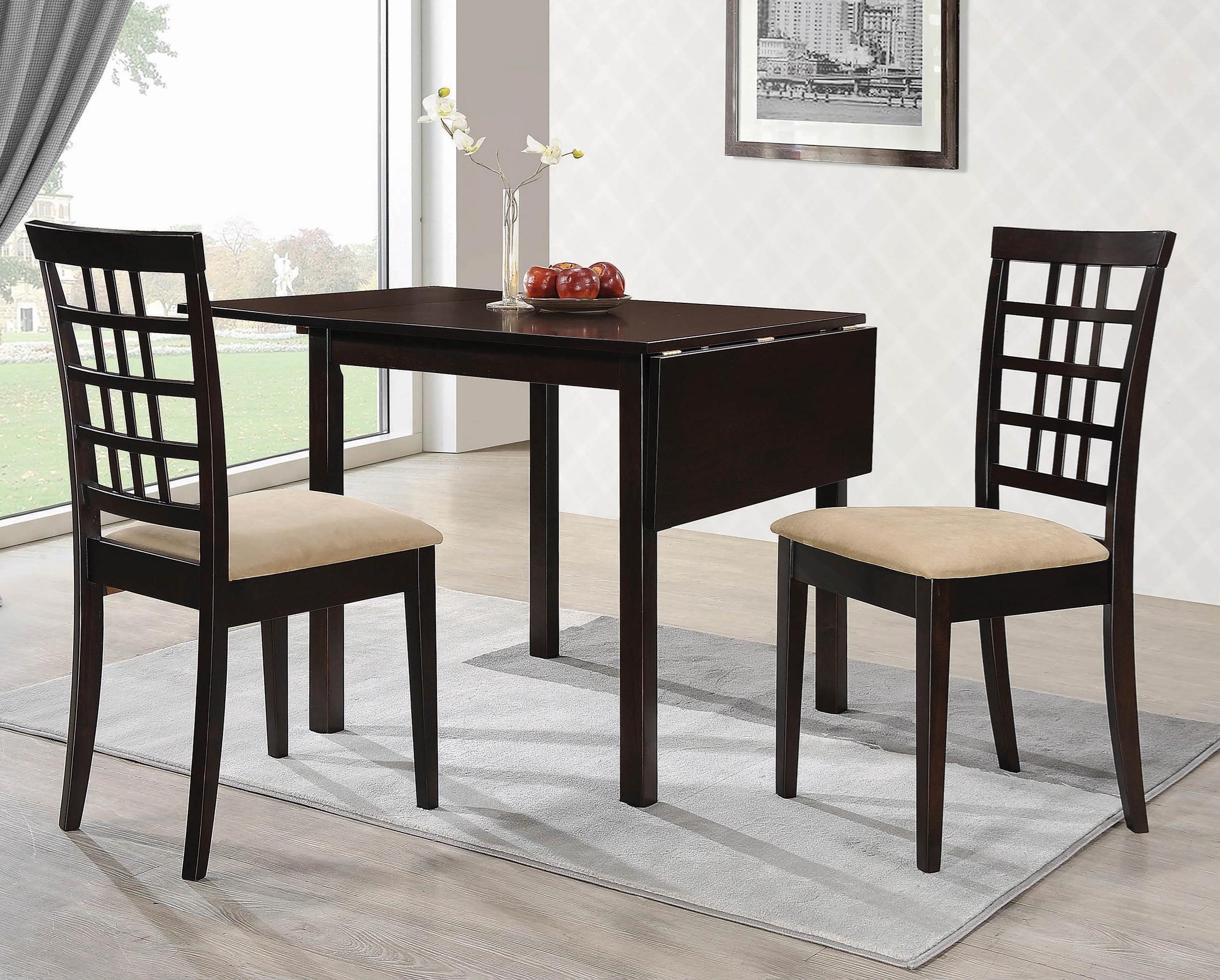 Coaster Kelso Transitional 3-Piece Dining Set | A1 Furniture & Mattress